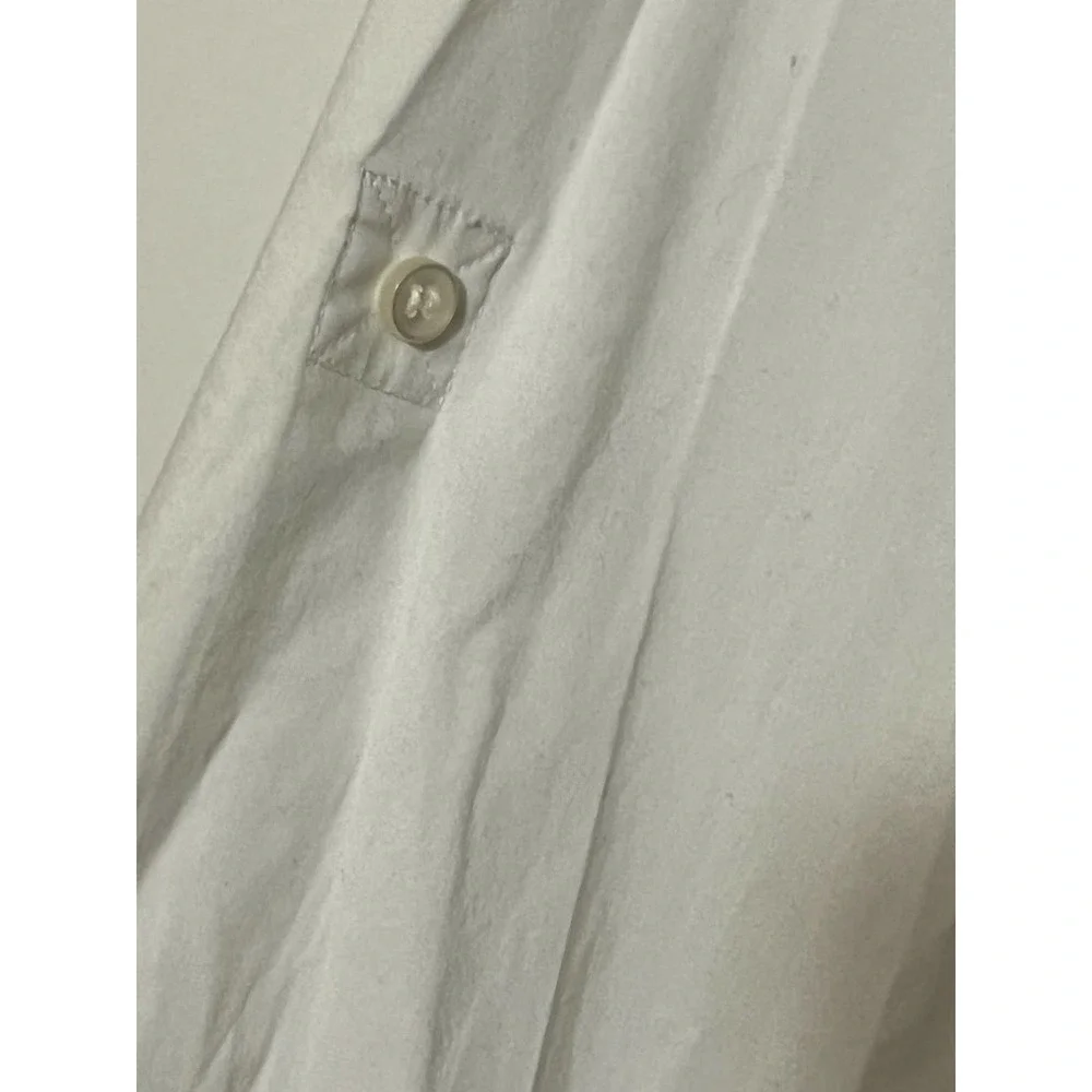 Nine West Button Down Ruffle Cotton Long Sleeve Top Blouse NWOT Size 14 - Picture 4 of 8